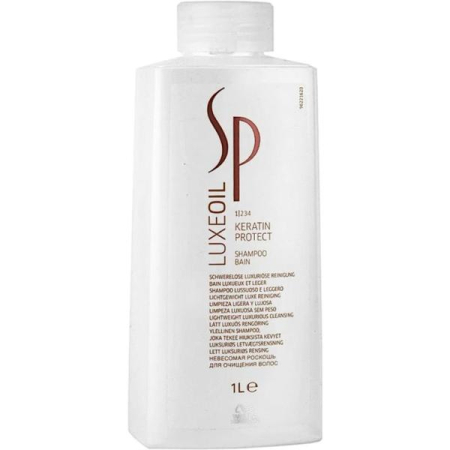 Coafura si Frizerie - Șampon Profesional Wella SP LuxeOil Keratin Protect Shampoo 1000 ml cu Ulei de Argan și Jojoba
