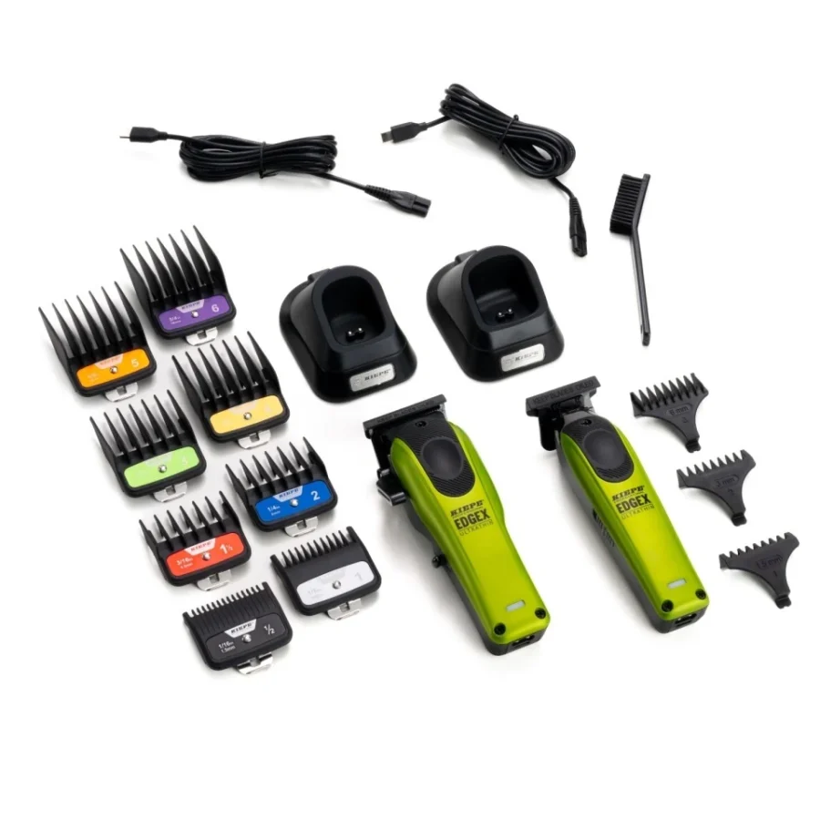 Set combo Kiepe Edgex Green masina de tuns si contur fara fir [1]