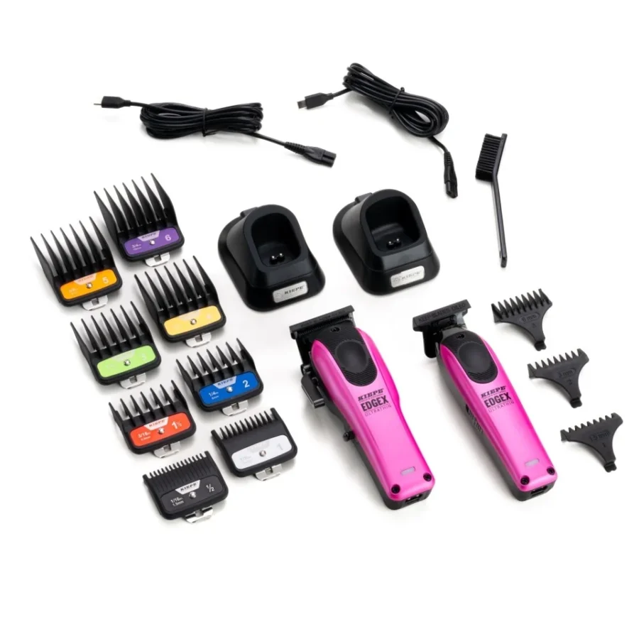 Set combo Kiepe Edgex Pink masina de tuns si contur fara fir [1]