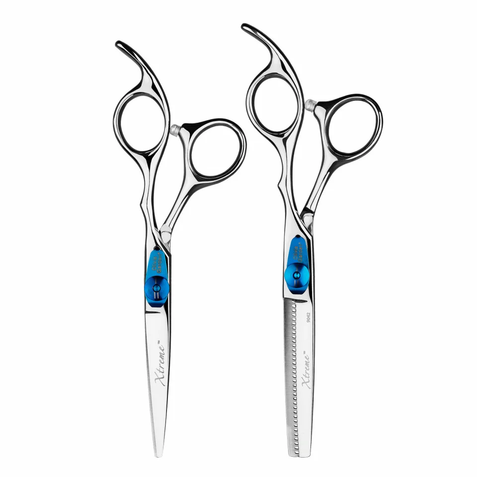 Coafura si Frizerie - Set Foarfeci Profesionale Olivia Garden Xtreme 5.75 + 6.35 Oțel Japonez