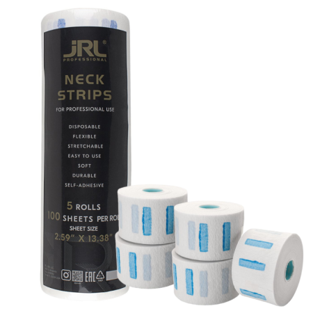 Barber - Set gulere frizerie JRL White 5 role x100 buc