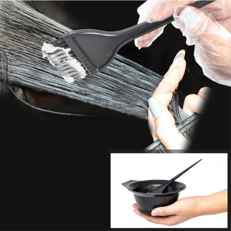 Set pentru Vopsit Parul cu Bol si Pensula Kit Profesional pentru Colorare 2 Piese [2]