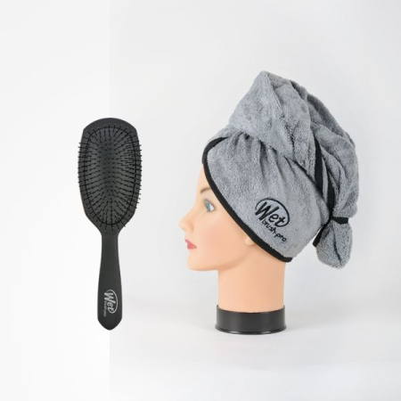 Accesorii - Set Perie pentru Descâlcire + Prosop din Microfibră Bifull Deluxe Detangler + Hair Towel Wet Brush Pro Epic