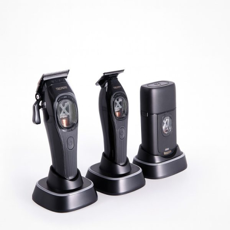Aparate de tuns si de ras - Set TRIO Triumph – Mașină de tuns, mașină de contur și shaver cu motor vectorial pentru tunsori profesionale