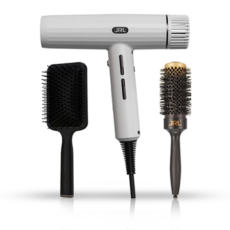 Uscatoare de par - Set uscator de par JRL Forte Pro Dryer Ghost 90000 RPM cu perii
