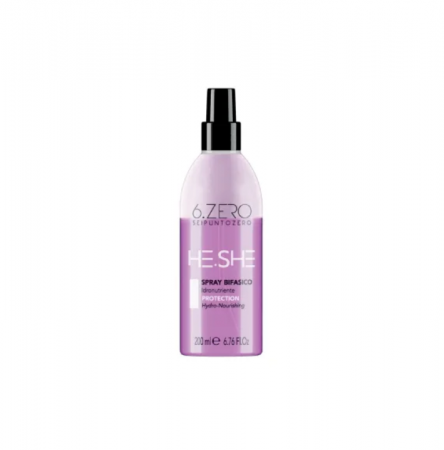 Ser / Ulei - Spray bifazic hidronutritiv 6.Zero He.She 200 ml – hidratare, nutriție și protecție pentru păr