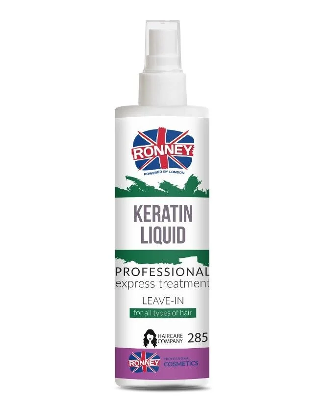 Coafura si Frizerie - Spray Leave-In cu Keratină Ronney Professional Keratin Liquid 285 ml pentru Păr Deteriorat