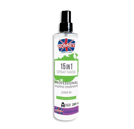 Coafura si Frizerie - Spray Mască Leave-In 15 în 1 Ronney Professional 285 ml – Hidratare și Protecție Termică