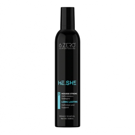 Styling - Spumă de păr strong 6.Zero He.She 300 ml – fixare puternică și volum profesional