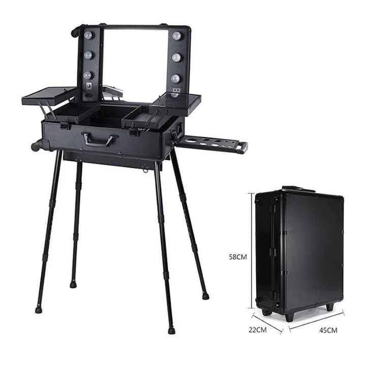 Stație Profesională pentru Make-Up Bifull Besta Black – Organizator Premium pentru Cosmetice [1]