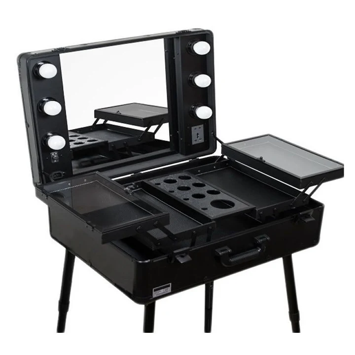 Accesorii - Stație Profesională pentru Make-Up Bifull Besta Black – Organizator Premium pentru Cosmetice