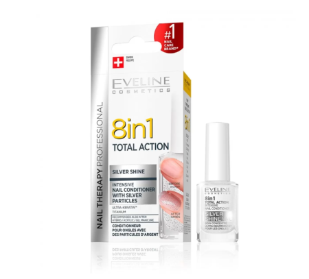Tratamente - Tratament Unghii Eveline 8 în 1 Silver Shine 12 ml