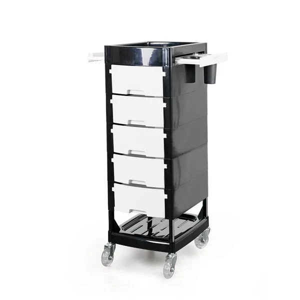 Coafura si Frizerie - Ucenic pentru Coafor Negru Bifull Ania Auxiliary Black – Cărucior Profesional pentru Salon
