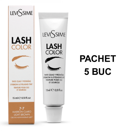 Cosmetica - Vopsea de gene si sprancene Maro Deschis Pachet 5 buc