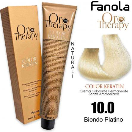 Coafura si Frizerie - Vopsea de păr fără amoniac Oro Therapy Color Keratin Oro Puro 24K 10.0 Blond Platinat