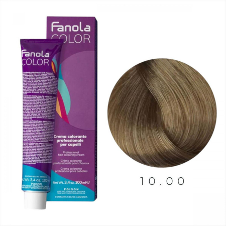 Coafura si Frizerie - Vopsea de Par 10.00 Tehnica Permanenta - Fanola Color Cream Blond Intens Platinat 100ml