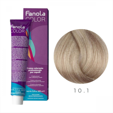 Vopsea de par - Vopsea de Par 10.1 Tehnica Permanenta - Fanola Color Cream Blond Cenusiu Platinat 100 ml