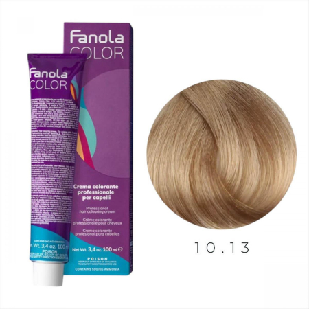 Coafura si Frizerie - Vopsea de Par 10.13 Tehnica Permanenta - Fanola Color Cream Blond Bej Platinat 100ml
