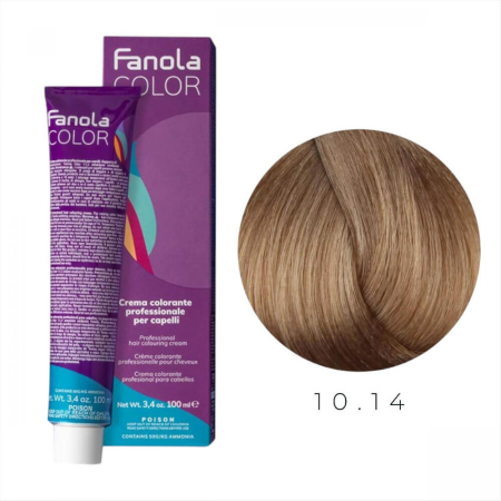 Coafura si Frizerie - Vopsea de Par 10.14 Tehnica Permanenta - Fanola Color Cream Migdala 100ml