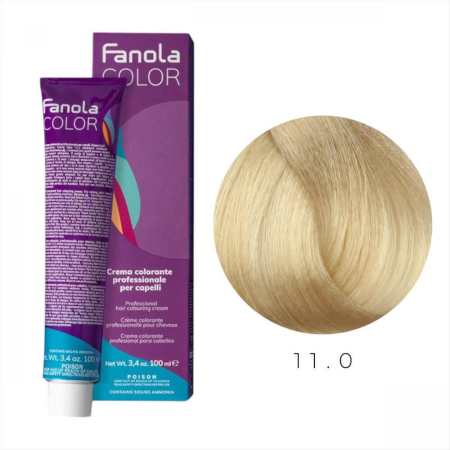 Coafura si Frizerie - Vopsea de Par 11.0 Tehnica Permanenta - Fanola Color Cream Blond Platinat Super Deschis 100ml