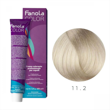 Coafura si Frizerie - Vopsea de Par 11.2 Tehnica Permanenta - Fanola Color Cream Blond Platinat Perla Super Deschis 100ml
