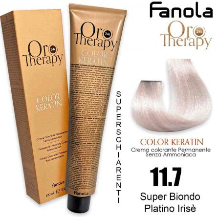 Coafura si Frizerie - Vopsea de Păr 11.7 Blond Platinat Iris Super Deschis Fără Amoniac – Color Keratin Oro Puro 24K Oro Therapy
