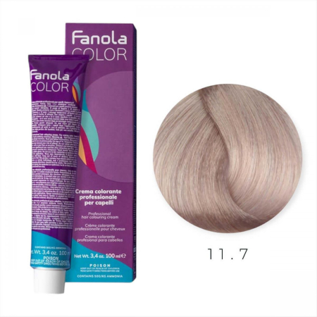 Coafura si Frizerie - Vopsea de Par 11.7 Tehnica Permanenta - Fanola Color Cream Blond Platinat Iris Super Deschis 100ml