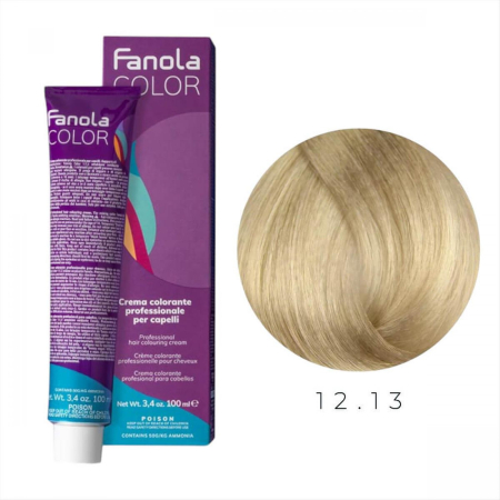 Coafura si Frizerie - Vopsea de Par 12.13 Tehnica Permanenta - Fanola Color Cream Blond Platinat Bej Extra Super Deschis 100ml