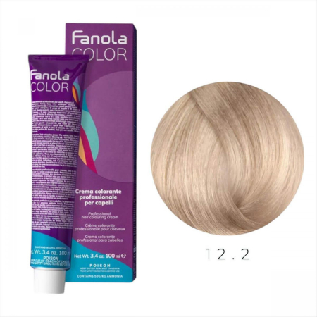 Coafura si Frizerie - Vopsea de Par 12.2 Tehnica Permanenta - Fanola Color Cream Blond Platinat Perla Extra Super Deschis 100ml