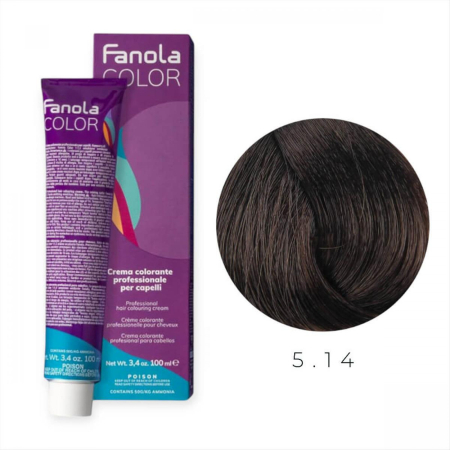 Coafura si Frizerie - Vopsea de Par 5.14 Tehnica Permanenta - Fanola Color Cream Ciocolata 100ml