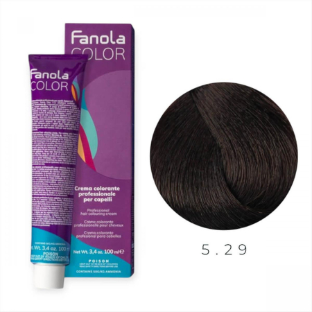 Coafura si Frizerie - Vopsea de Par 5.29 Tehnica Permanenta - Fanola Color Cream Extra Ciocolatiu 100ml