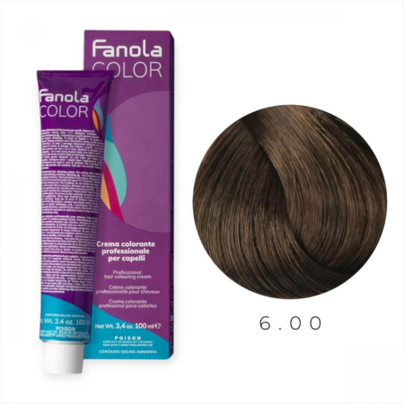 Coafura si Frizerie - Vopsea de Par 6.00 Tehnica Permanenta - Fanola Color Cream Blond Intens Inchis 100ml