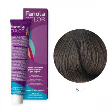Coafura si Frizerie - Vopsea de Par 6.1 Tehnica Permanenta - Fanola Color Cream Blond Cenusiu Inchis 100ml