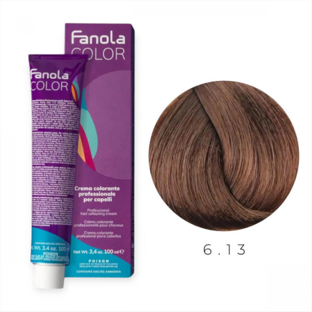 Coafura si Frizerie - Vopsea de Par 6.13 Tehnica Permanenta - Fanola Color Cream Blond Bej Inchis 100ml