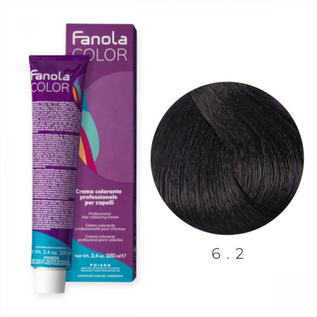 Coafura si Frizerie - Vopsea de Par 6.2 Tehnica Permanenta - Fanola Color Cream Blond Violet Inchis 100ml