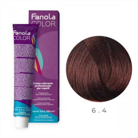 Coafura si Frizerie - Vopsea de Par 6.4 Tehnica Permanenta - Fanola Color Cream Blond Cupru Inchis 100ml