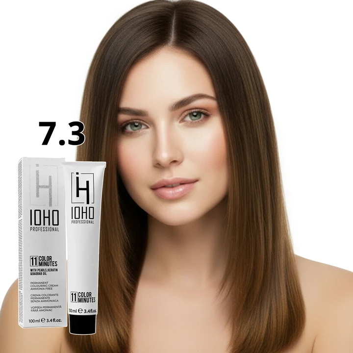 Vopsea de par - Vopsea de Par 7.3 Permanenta Fara Amoniac - Color 11 Minutes Blond Auriu