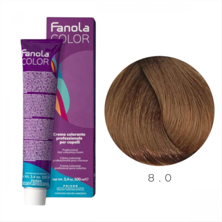 Coafura si Frizerie - Vopsea de Par 8.0 Tehnica Permanenta - Fanola Color Cream Blond Deschis 100ml