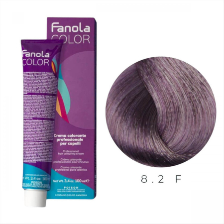 Coafura si Frizerie - Vopsea de Par 8.2F Tehnica Permanenta - Fanola Color Cream Blond Violet Fantezie Deschis 100ml