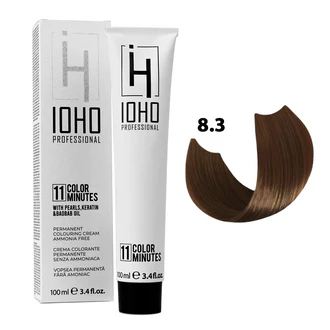 Vopsea de par - Vopsea de păr Ioho Professional 8.3 Blond Auriu Deschis fără amoniac – reflexe aurii intense și culoare caldă uniformă