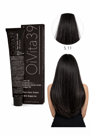 Coafura si Frizerie - Vopsea de păr OiVita39 5.11 șaten deschis cenușiu cu argan