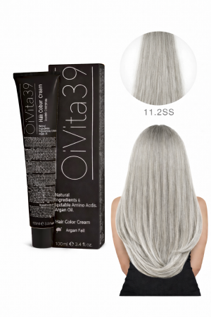 Vopsea de par - Vopsea de Păr Permanentă cu Amoniac, Argan și Aminoacizi fara PPD 11.2SS Blond Foarte Deschis Bej Rece – Hair Color Cream Profesională 100 ml