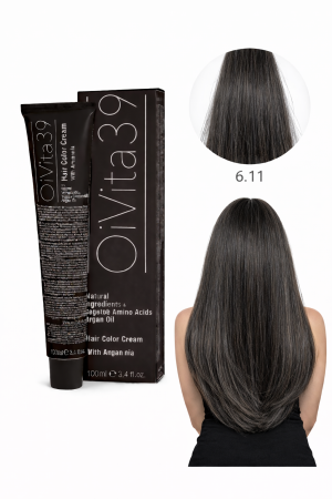 Coafura si Frizerie - Vopsea de păr OiVita39 6.11 șaten închis cenușiu cu argan
