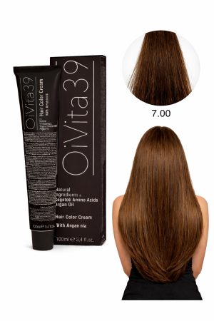 Coafura si Frizerie - Vopsea de păr OiVita39 7.00 șaten deschis cu argan și aminoacizi