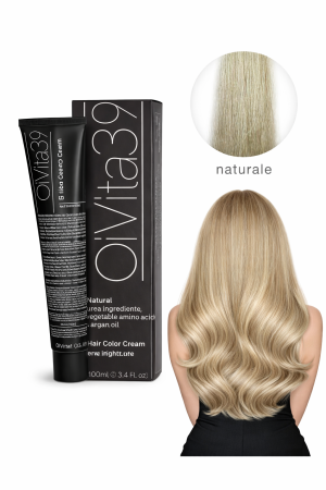 Coafura si Frizerie - Vopsea de Păr Permanentă cu Amoniac, Argan și Aminoacizi fara PPD Blond Natural– Hair Color Cream Profesională 100 m