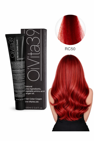 Coafura si Frizerie - Vopsea de Păr Permanentă cu Amoniac, Argan și Aminoacizi fara PPD RC50– Hair Color Cream Profesională 100 m