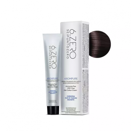 Vopsea de par - Vopsea de păr permanentă fără amoniac 6.Zero KromPure 100 ml – culoare intensă și protecție pentru păr