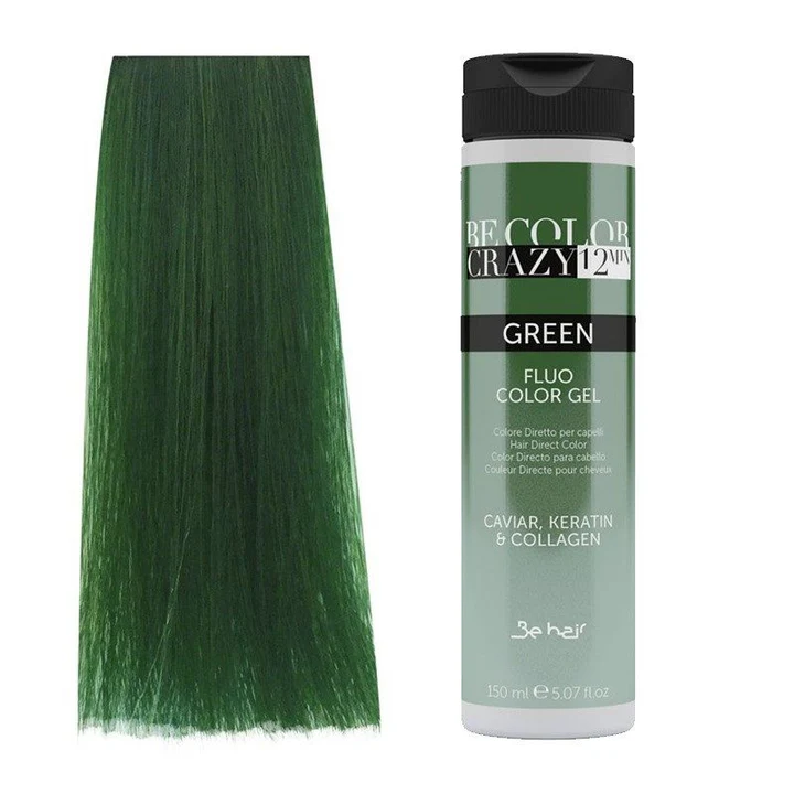 Vopsea de par - vopsea-par-verde-semi-permanenta-be-hair-be-color-crazy-green-150ml