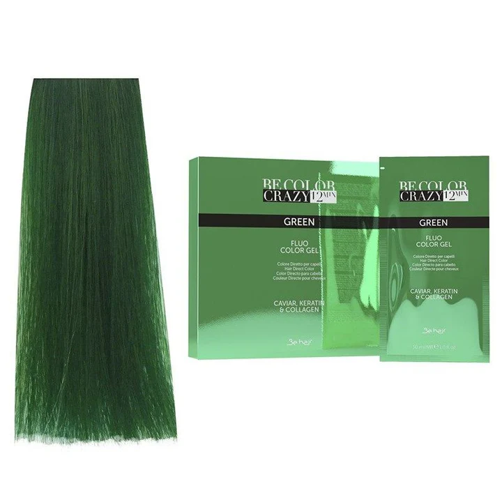 Vopsea de par - vopsea-par-verde-semi-permanenta-be-hair-be-color-crazy-green-30ml