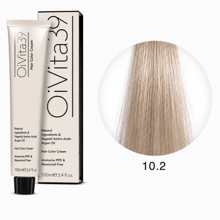 Coafura si Frizerie - Vopsea Profesională Fără Amoniac OiVita39 10.2 Blond Platinat Irisé 100ml